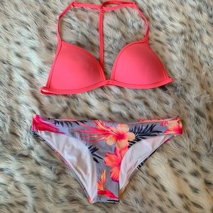 PINK neon bikini set!